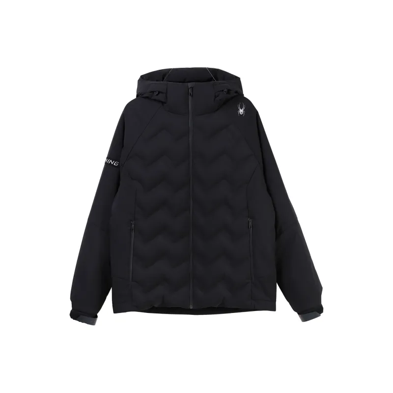 SPYDER Solid Color Hooded Down Jacket Men's-5