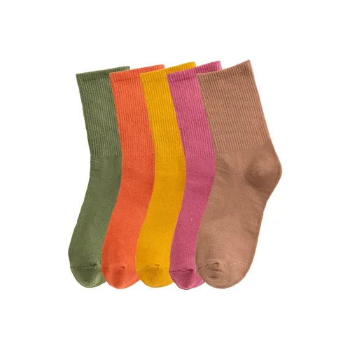Top Melon Mid Calf Socks Women's 5 Pack