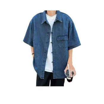 DANGERTIGER Shirt Coat Unisex Blue