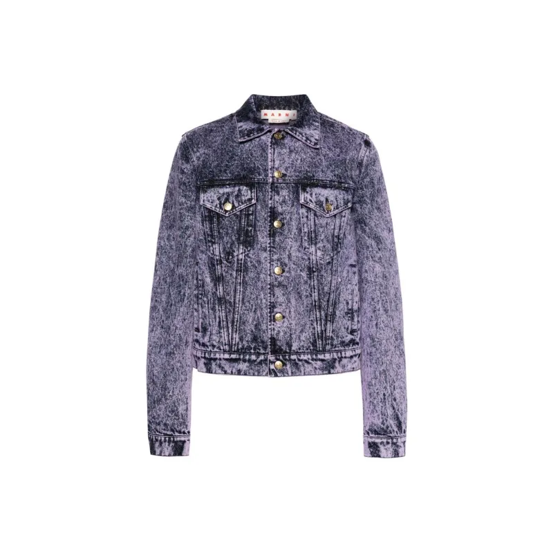 MARNI Bleached-effect Denim Jacket-0