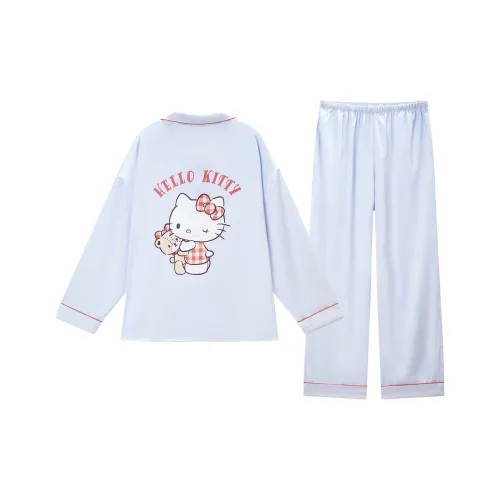 GUKOO x Hello Kitty Sanrio Series Pajama Set Women's Moon Bay Blue