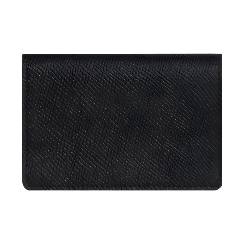 CELINE Grained Calfskin Business Card Holder Card Case Men's Black-1