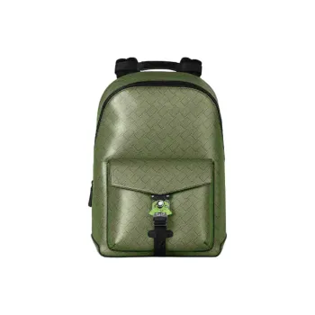MONTBLANC Stylish 3.0 Cow Leather Backpack Regular Unisex Lime Green