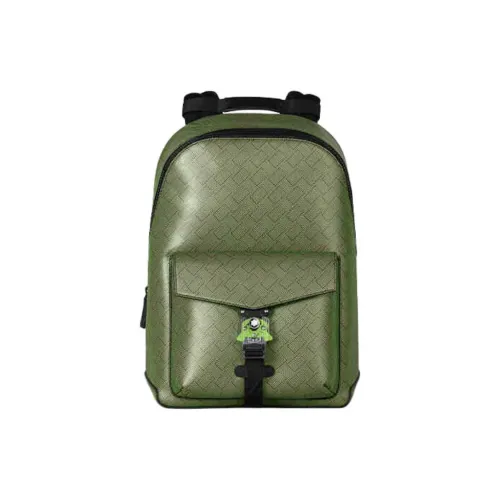 MONTBLANC Stylish 3.0 Cow Leather Backpack Regular Unisex Lime Green
