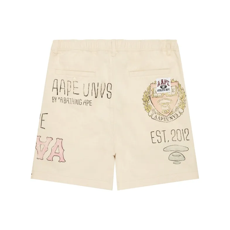 Aape SS25 Casual Shorts Men's White IVN-1