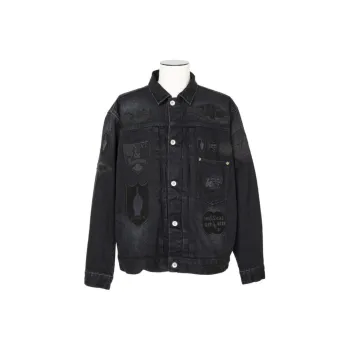 Sacai Appliqué logo Denim Jacket