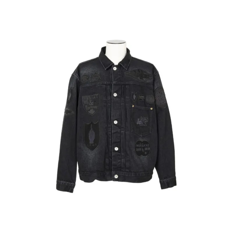 Sacai Appliqué logo Denim Jacket-0