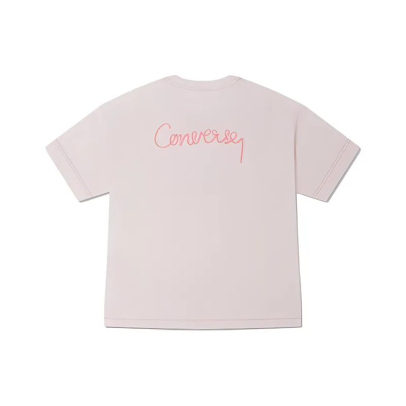 Converse Showcasing Series SS23 Drop Shoulder Sleeve T Shirt Women's Pink-1