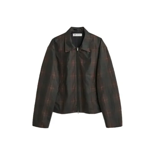 OUR LEGACY Check print Cotton Shirt Jacket
