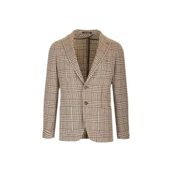 Tagliatore Montecarlo Single Breasted Checked Blazer