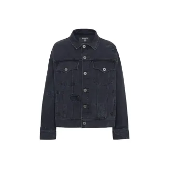 BALMAIN Distressed Denim Jacket