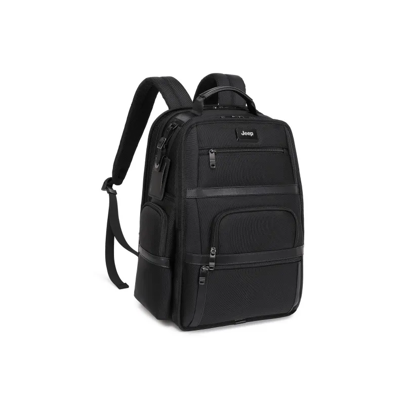 Jeep Microfiber Backpack Laptop Bag Regular Men's Black-1