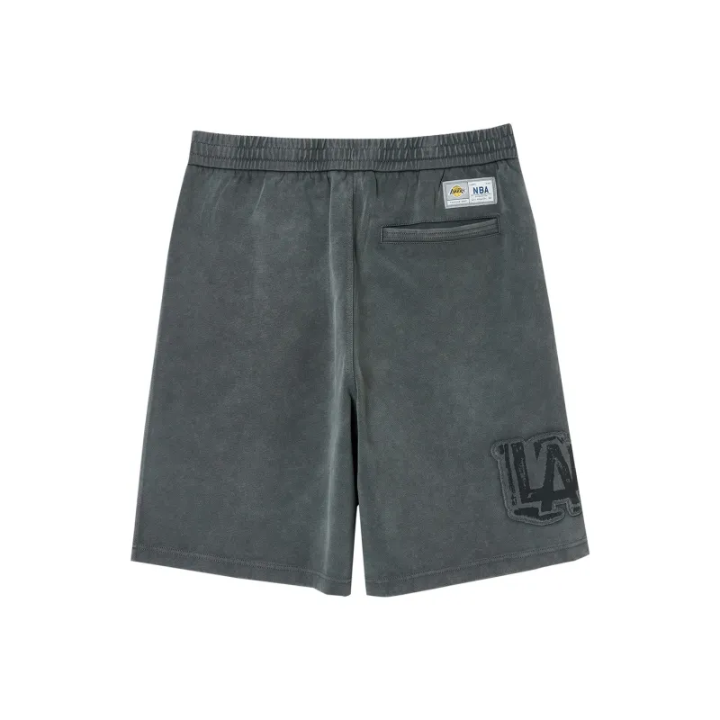 JACK JONES· JACK&JONESxNBA Casual Shorts Men's E44 Black Sand Color-2