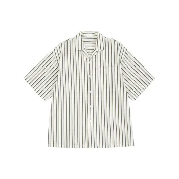 URBAN STANDARD Shirt Men's Beige Coffee Stripes