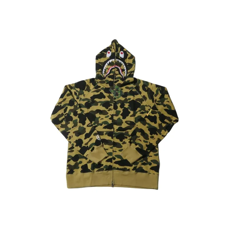 A BATHING APE 1st Camo Windstopper Ponr Shark Full Zip Hoodie-3