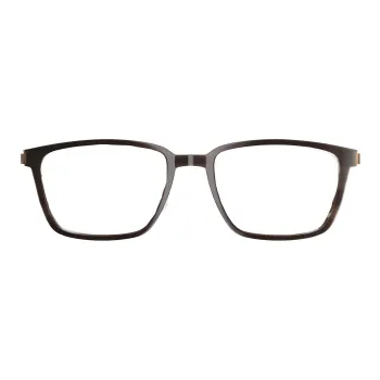 LINDBERG Titanium Ox Horn Square Eyeglass Frames Unisex Brown
