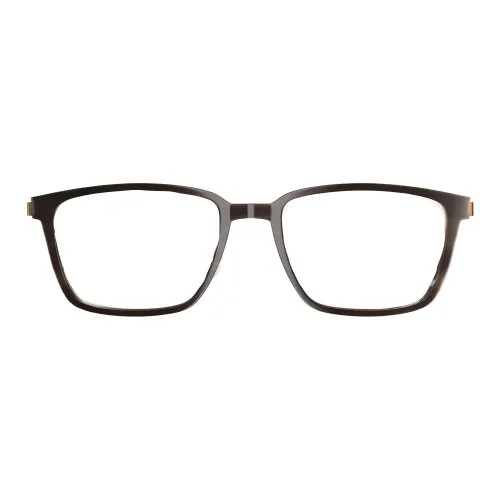 LINDBERG Titanium Ox Horn Square Eyeglass Frames Unisex Brown