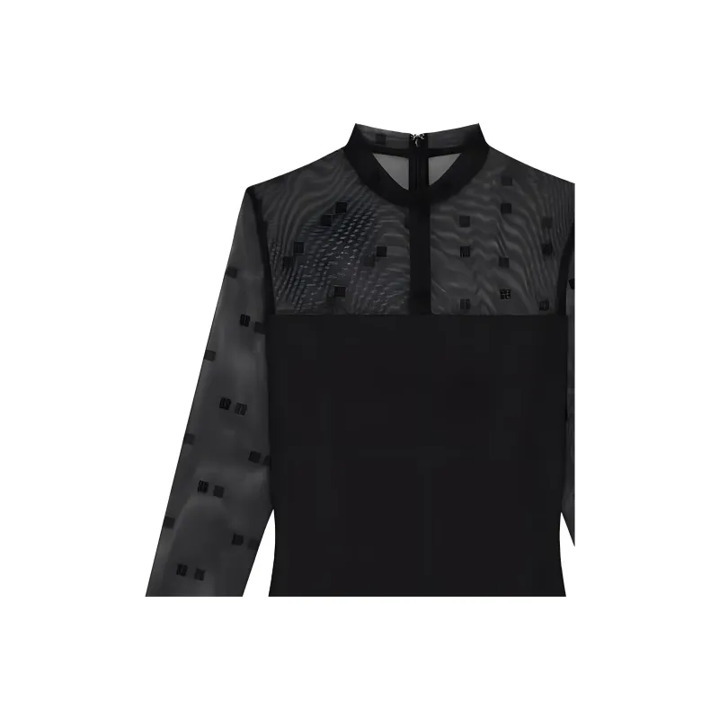 Givenchy Long-Sleeved Dresses Women's Black-4