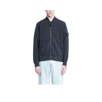 STONE ISLAND Logo Patch Zipped Sweatshirt