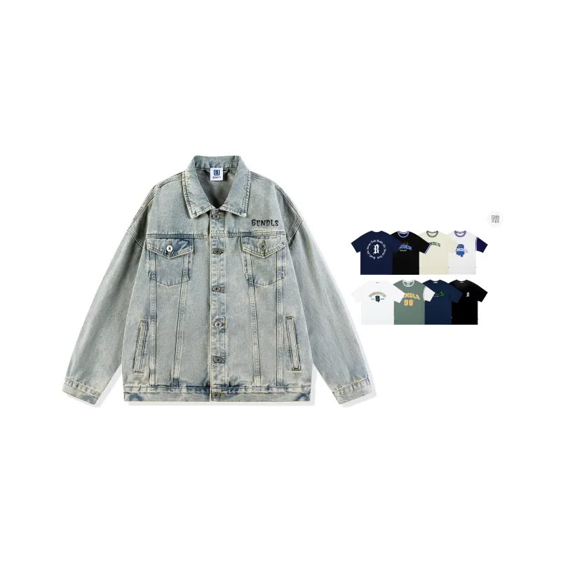 BENDL'S Denim Jacket, Spring And Fall Unisex-19
