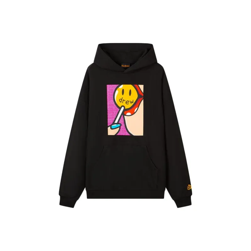Drew House SS25 Sweet Tooth Hoodie sweet Tooth Sweatshirt Unisex Black-0