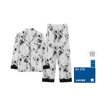 Qin Jing Pajama Set Women's Ink Wash White