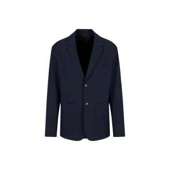 EMPORIO ARMANI Single breasted Jacket In Compact Fabric With A Wool Finish