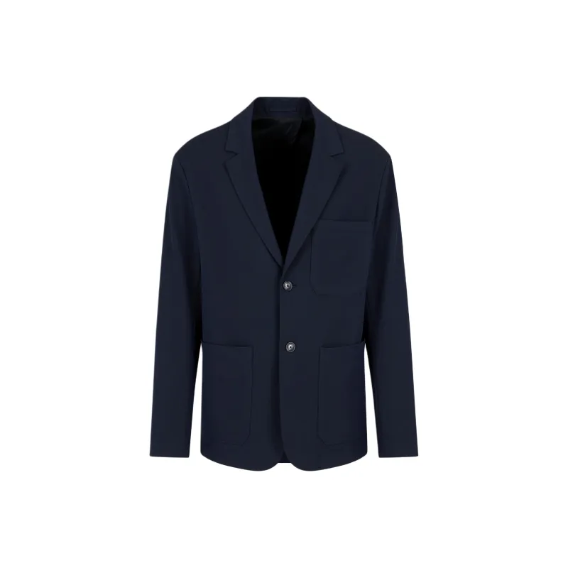 EMPORIO ARMANI Single breasted Jacket In Compact Fabric With A Wool Finish-0