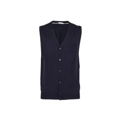 PAOLO PECORA MILANO Vest Men's Marine Blue