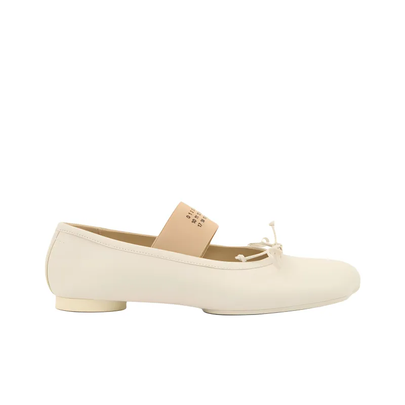 MM6 Maison Margiela Anatomic Numbers Motif Bow Detailed Ballerinas Women's-1