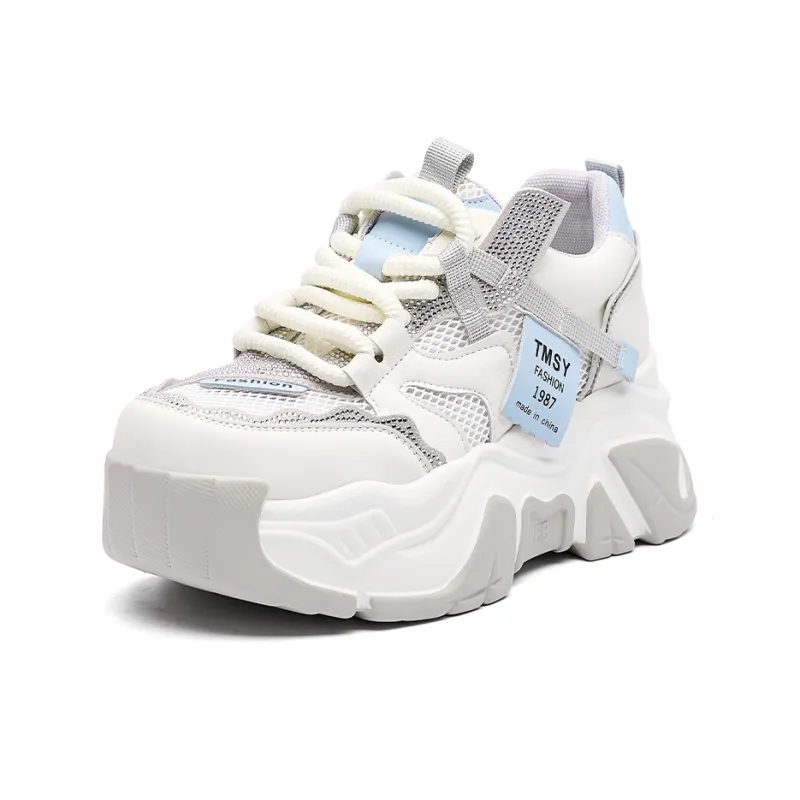 NRDROFFICIAL Balance Abrasion Resistant Lightweight Breathable Slip Resistant Low Top Chunky Sneakers Women's-0