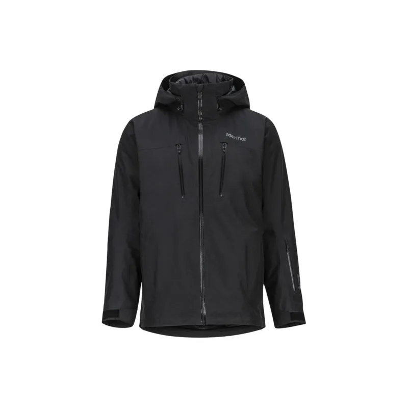 Marmot Waterproof And Windproof To Keep Warm Windbreaker Jacket Men's Black-0