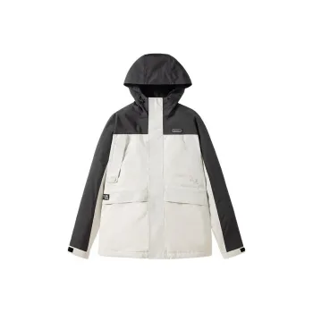 OUTDOOR PRODUCTS Waterproof And Windproof Windbreaker Jacket Men's Charcoal Gray Ivory White