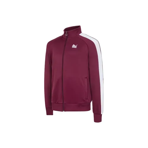 PUMA Jackets Men Burgundy