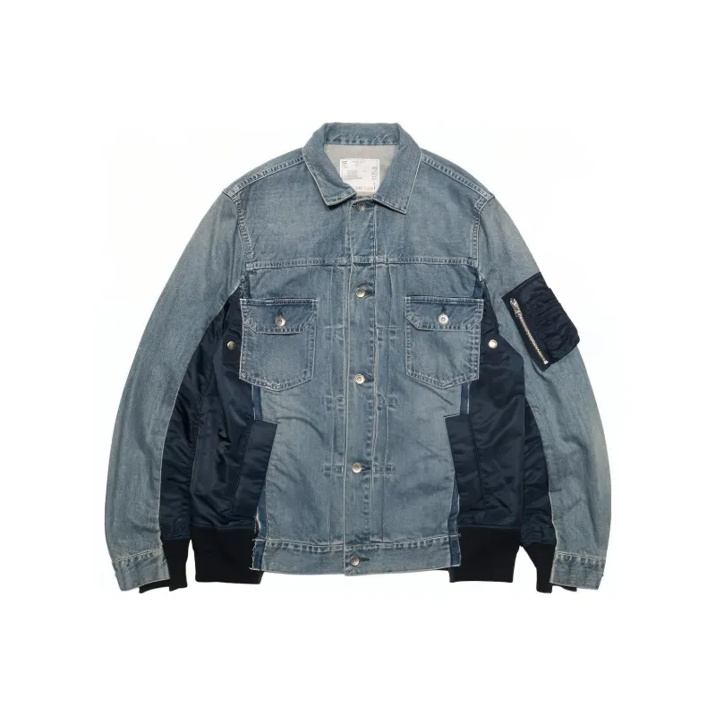 Sacai FW23 Denim Jacket Men's Blue-0