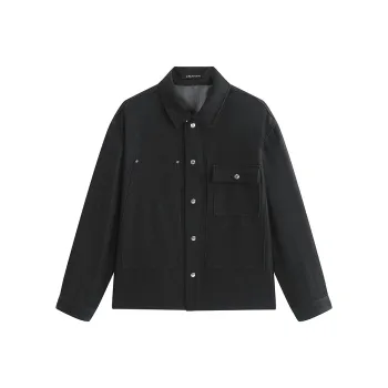 PEACEBIRD MEN Shirt Men's Denim Pitch Black 1