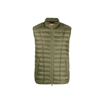DIESEL W-Hawkyl-Sl Zip-Up Sleeveless Jacket