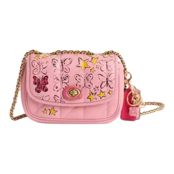 COACH Pillow Madison Nappa Leather Shoulder Bag Small Size Women's Pink