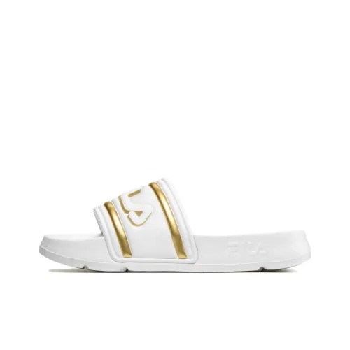 FILA SLIPPER Slip Resistant Abrasion Resistant Slide Slippers Women's White