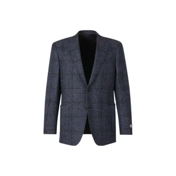 Canali Plaid Wool Blazer