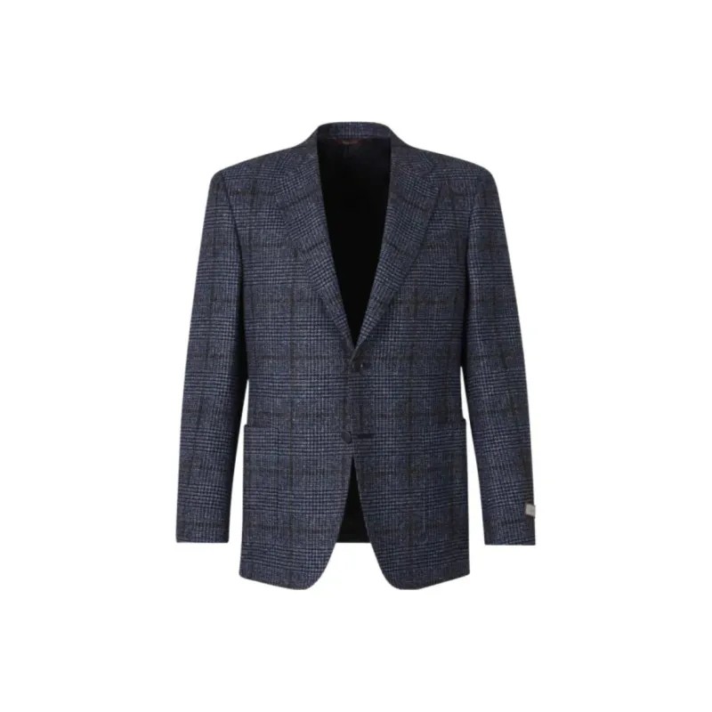 Canali Plaid Wool Blazer-0