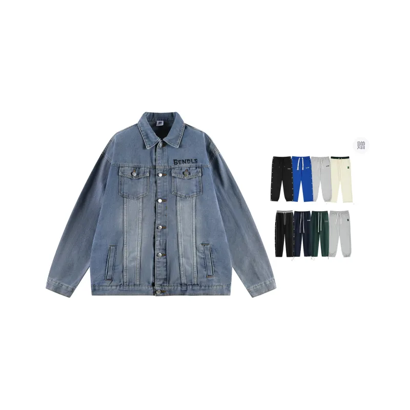 BENDL'S Denim Jacket, Spring And Fall Unisex-17