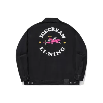 LiNing x ICECREAM Denim Jacket Unisex Black