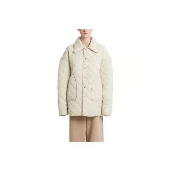 TRUNKPROJECT Solid Color Lapel Loose Fit Puffer Jacket Unisex Ivory