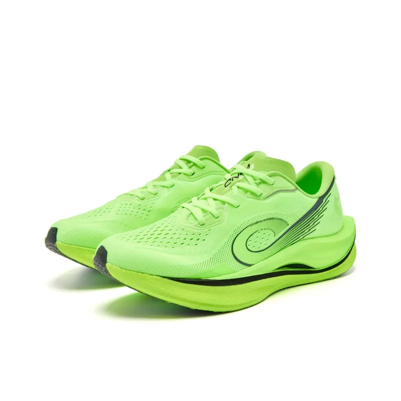 QIAODAN Strong Wind 3.0 Running Shoes Men Low Top Flying Shadow Green/Black-1
