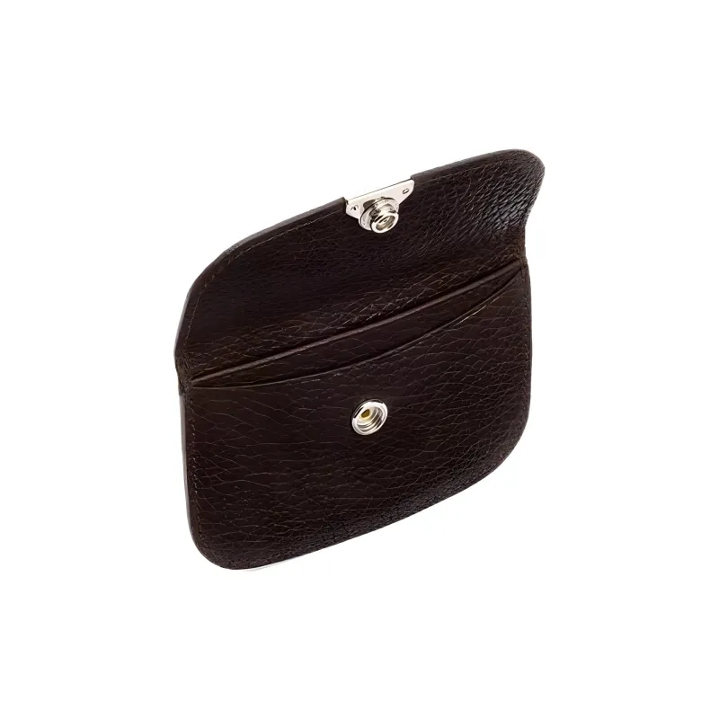 Lemaire Leather Card Holder Unisex Dark Brown-2