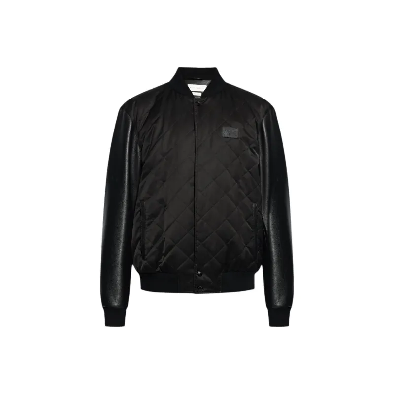 Alexander McQueen Logo Embroidered Panelled Bomber Jacket-0