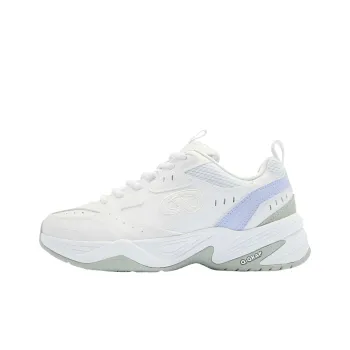 QIAODAN Source born Abrasion Resistant Waterproof Cushioning Low Top Chunky Sneakers Women's White Purple