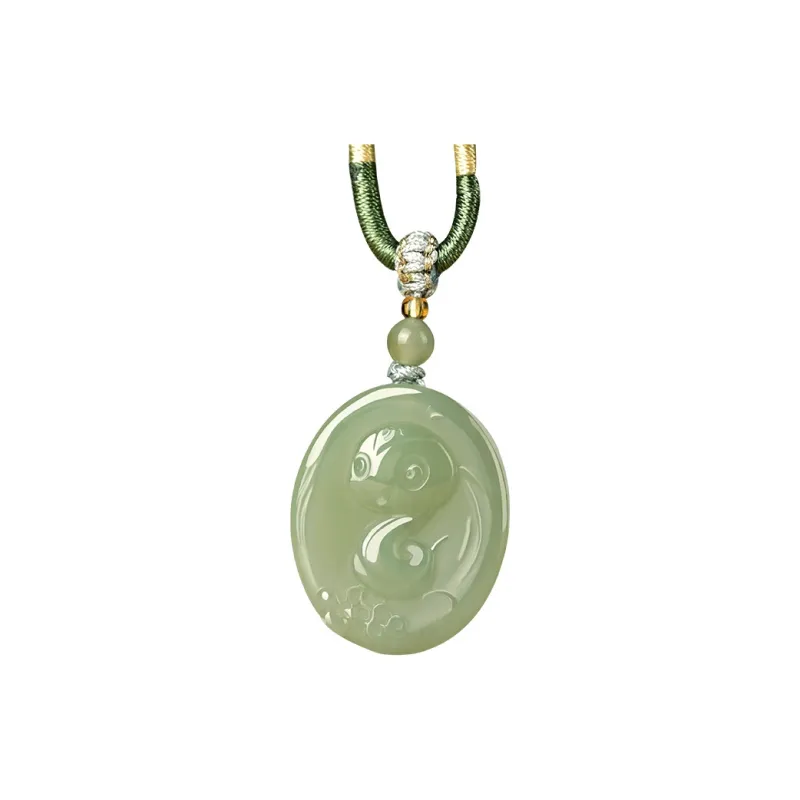 KUNYUYAO Hetian Jade Pendants White Jade Unisex-4