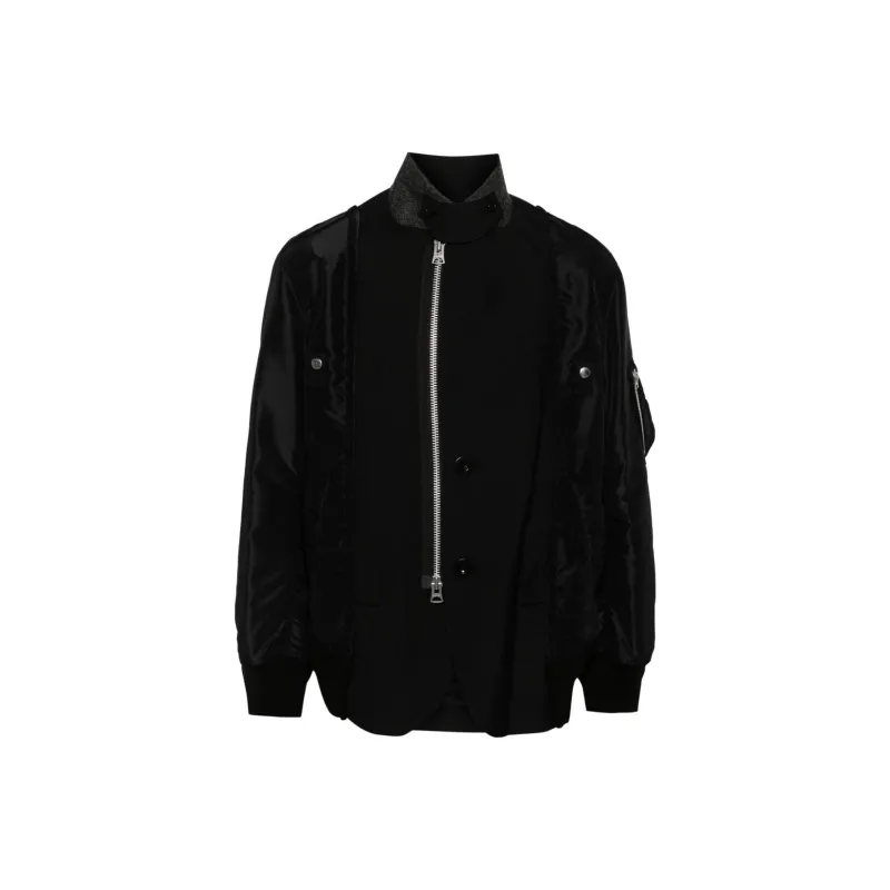 Sacai Suiting X Nylon Twill Jacket-0
